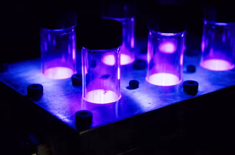 Photocatalysis refers to accelerating a reaction by using light particles, called photons.<br />(Miyake Group / The Conversation)
