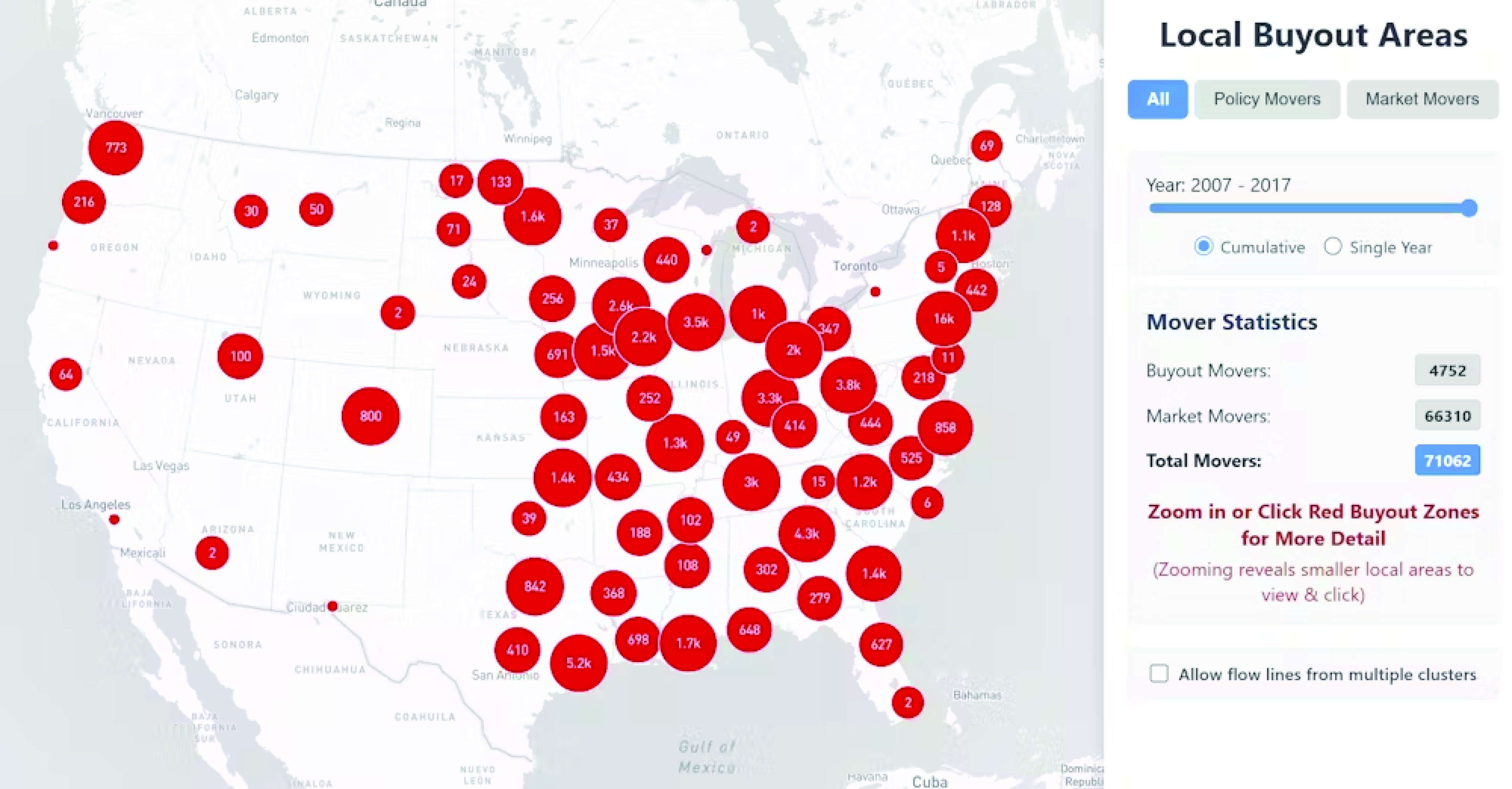 FEMA’s buyout programs have helped homeowners and communities across the U.S., in almost every state.<br />(James R. Elliott / The Conversation)