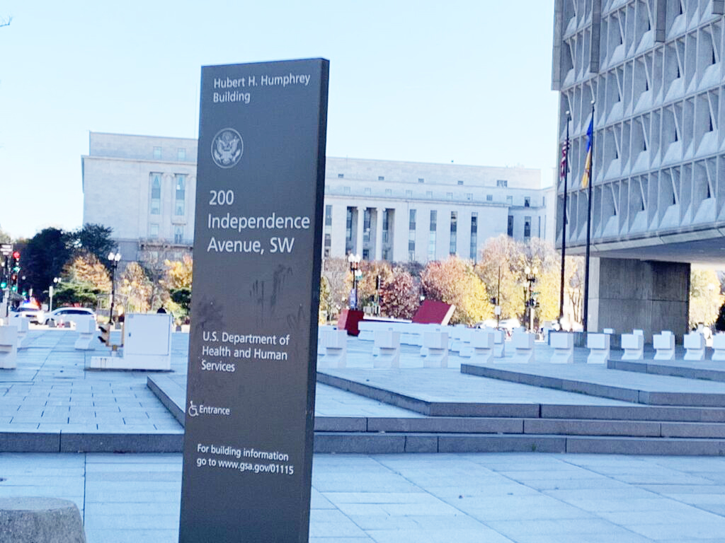 The Hubert H. Humphrey Building, the headquarters of the U.S. Department of Health and Human Services in Washington, D.C., as seen on Nov. 23, 2023.<br /> (Jane Norman / States Newsroom)