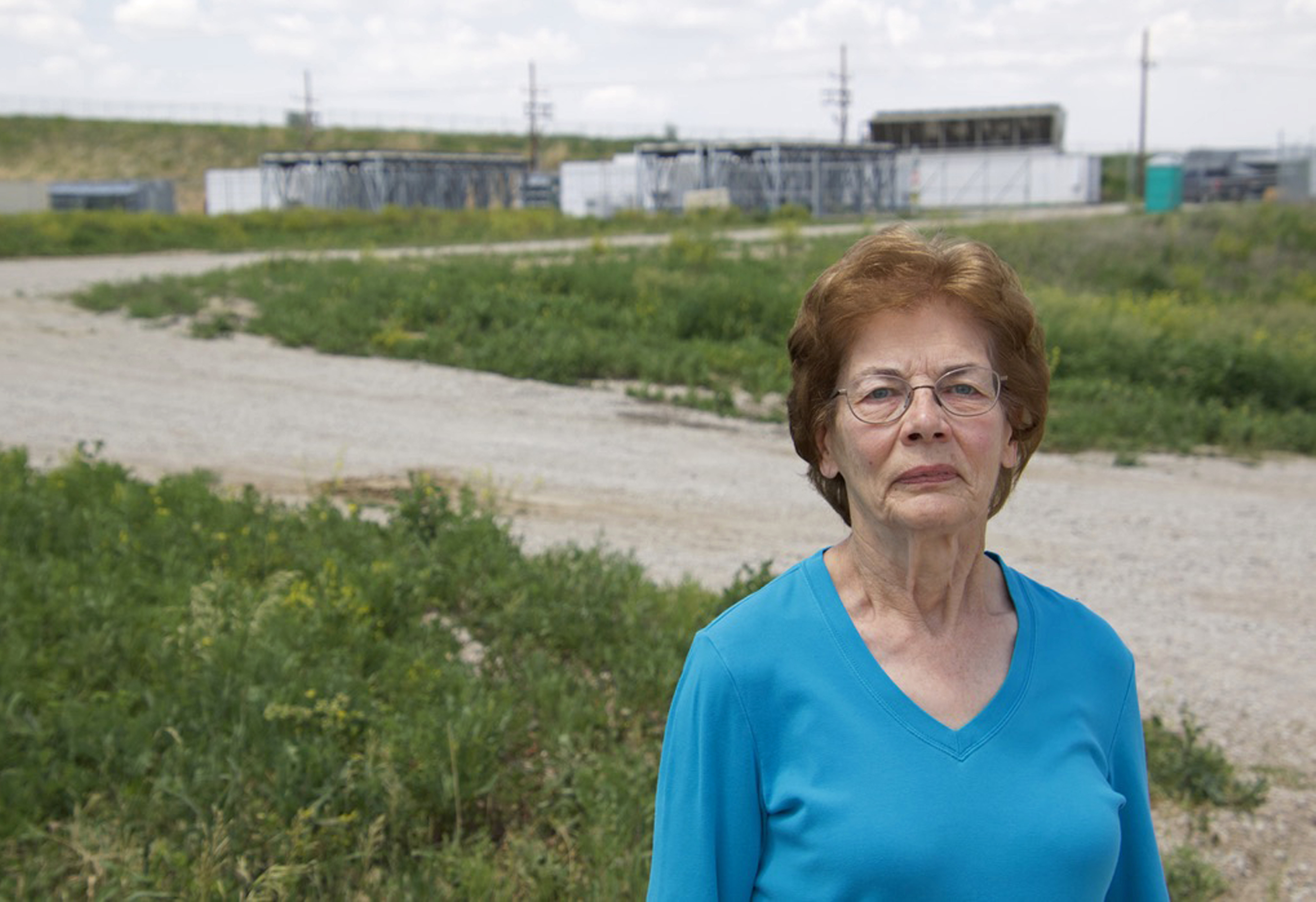 Mary Wortmann lives a half-mile from Jigowatt in rural Stanton County and says the noise produced by the crypto mining facility’s fans has bothered her for more than a year.<br />(Jeremy Turley / Flatwater Free Press)