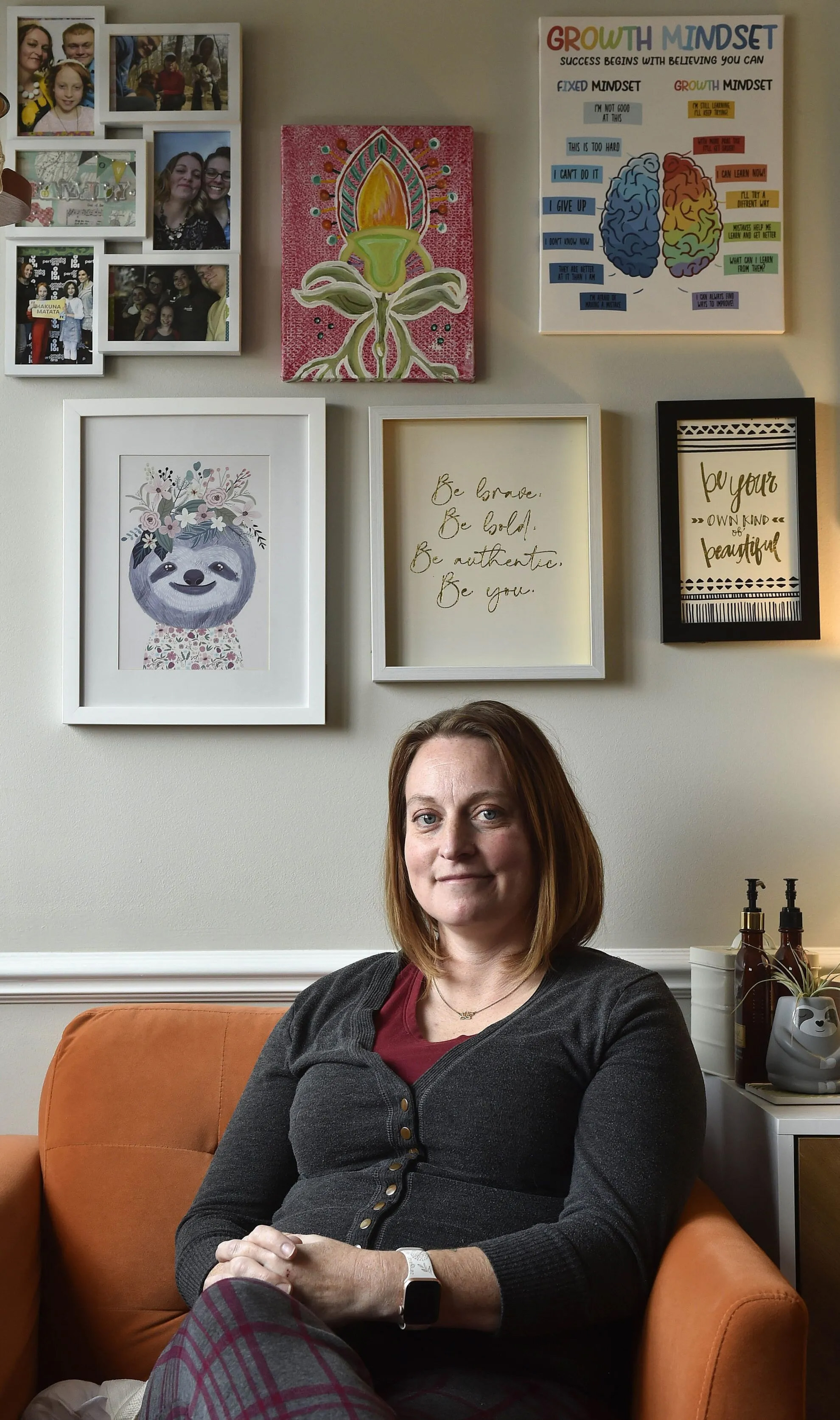 Dru McMillan, shown here in her Lincoln office on Nov. 6, 2024, is part of a group of therapists who feel they have been subjected to an overly aggressive Medicaid audit by one of the companies that oversees Nebraska’s program for government-funded health insurance for low-income people.<br />(Eric Gregory / Flatwater Free Press)