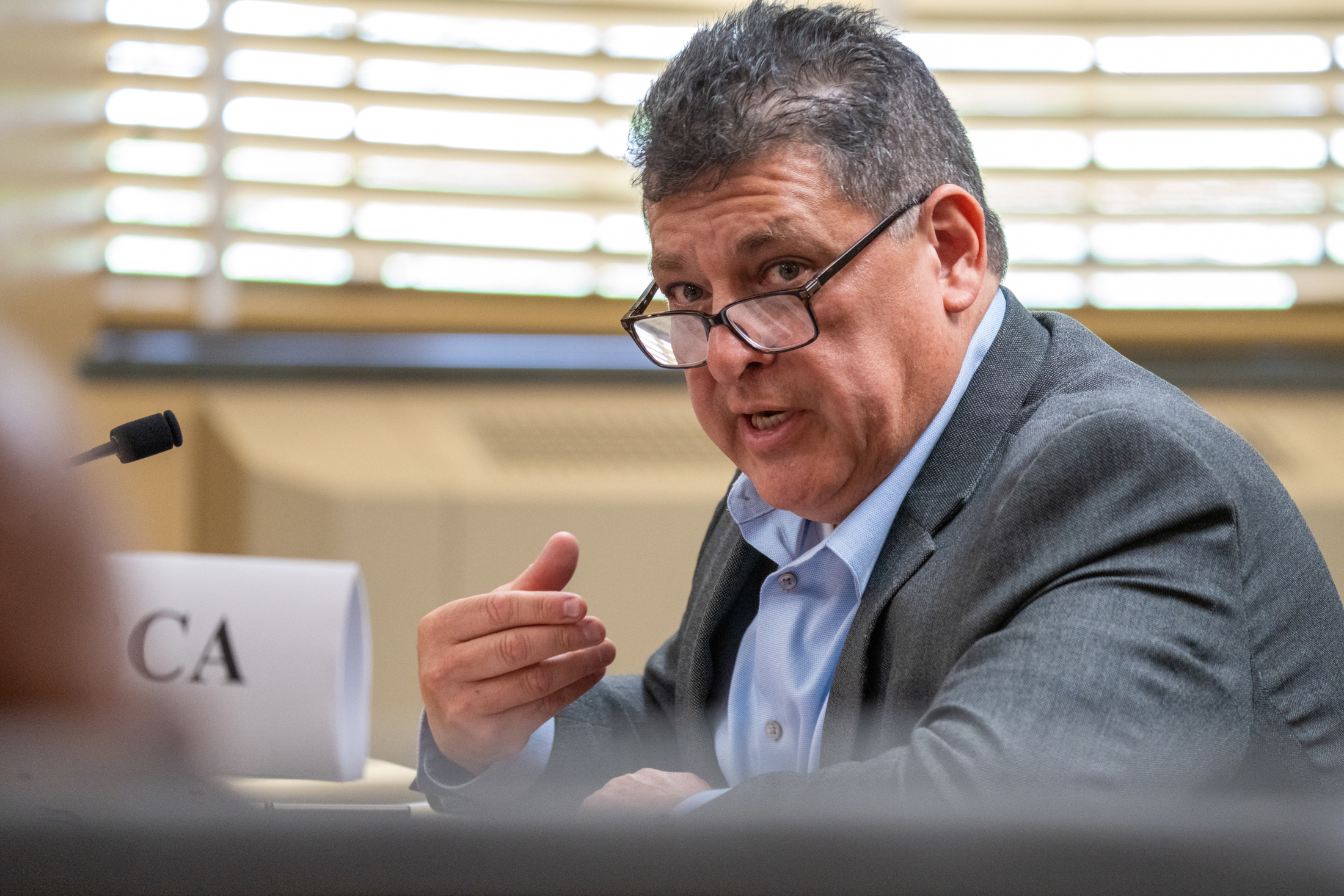 Lance Morgan, president and CEO of Ho-Chunk Inc., the economic arm of the Winnebago Tribe of Nebraska on July 30, 2024.<br />(Zach Wendling / Nebraska Examiner)