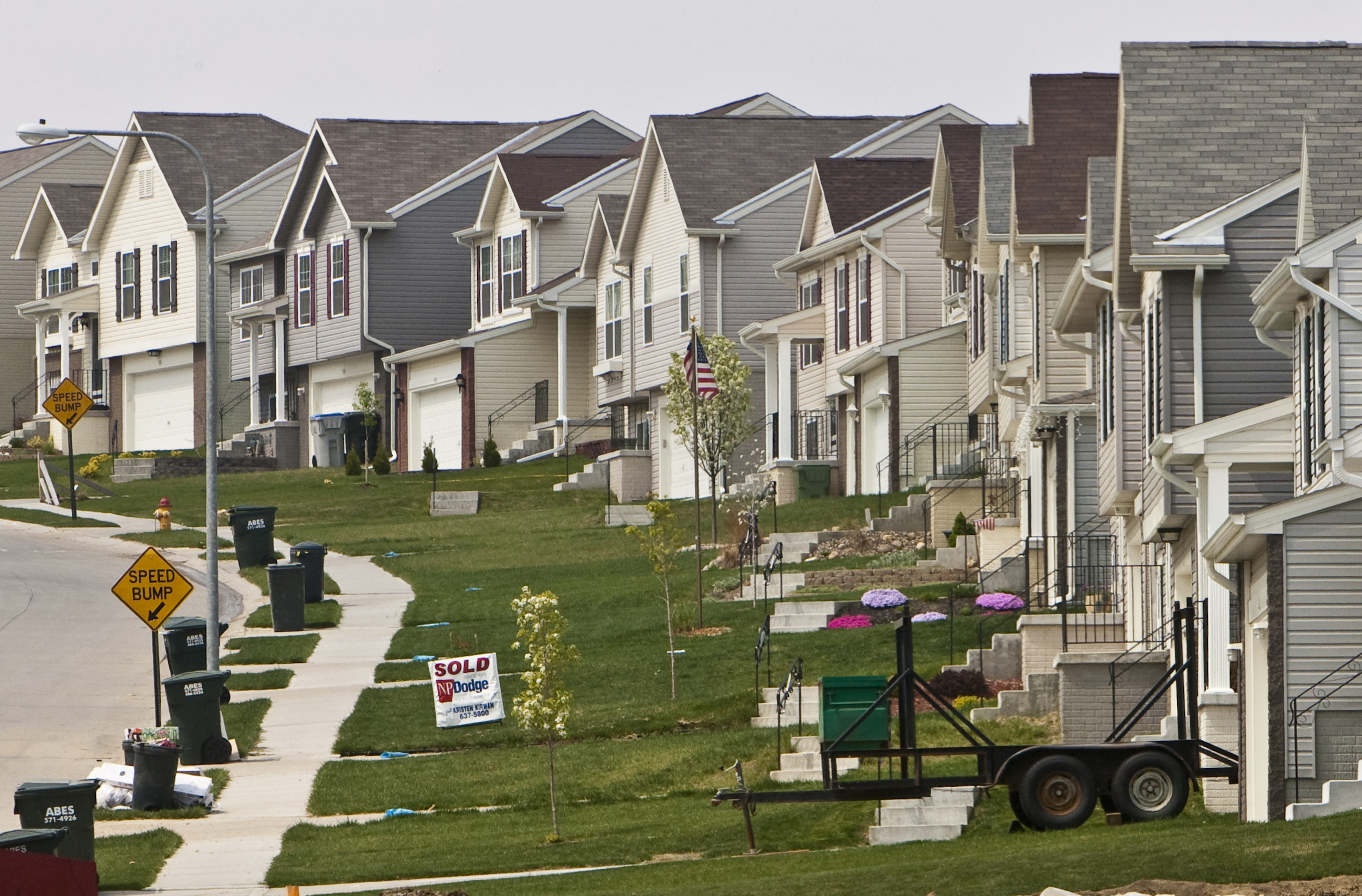 A sold home in a neighborhood in Omaha, Neb. (Nati Harnik / AP Photo)
