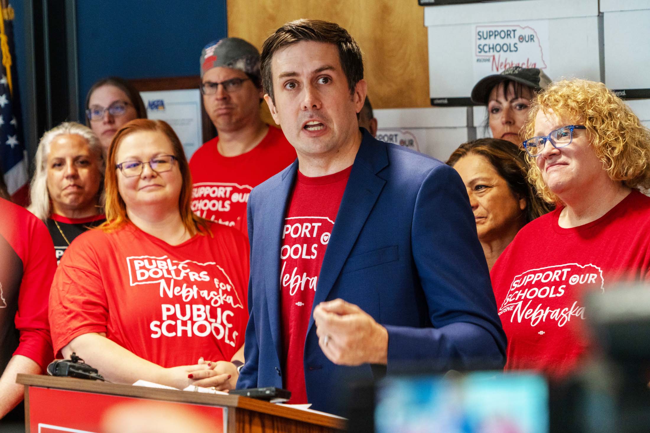 Tim Royers, president-elect of the Nebraska State Education Association, July 17, 2024.<br />(Zach Wendling / Nebraska Examiner)