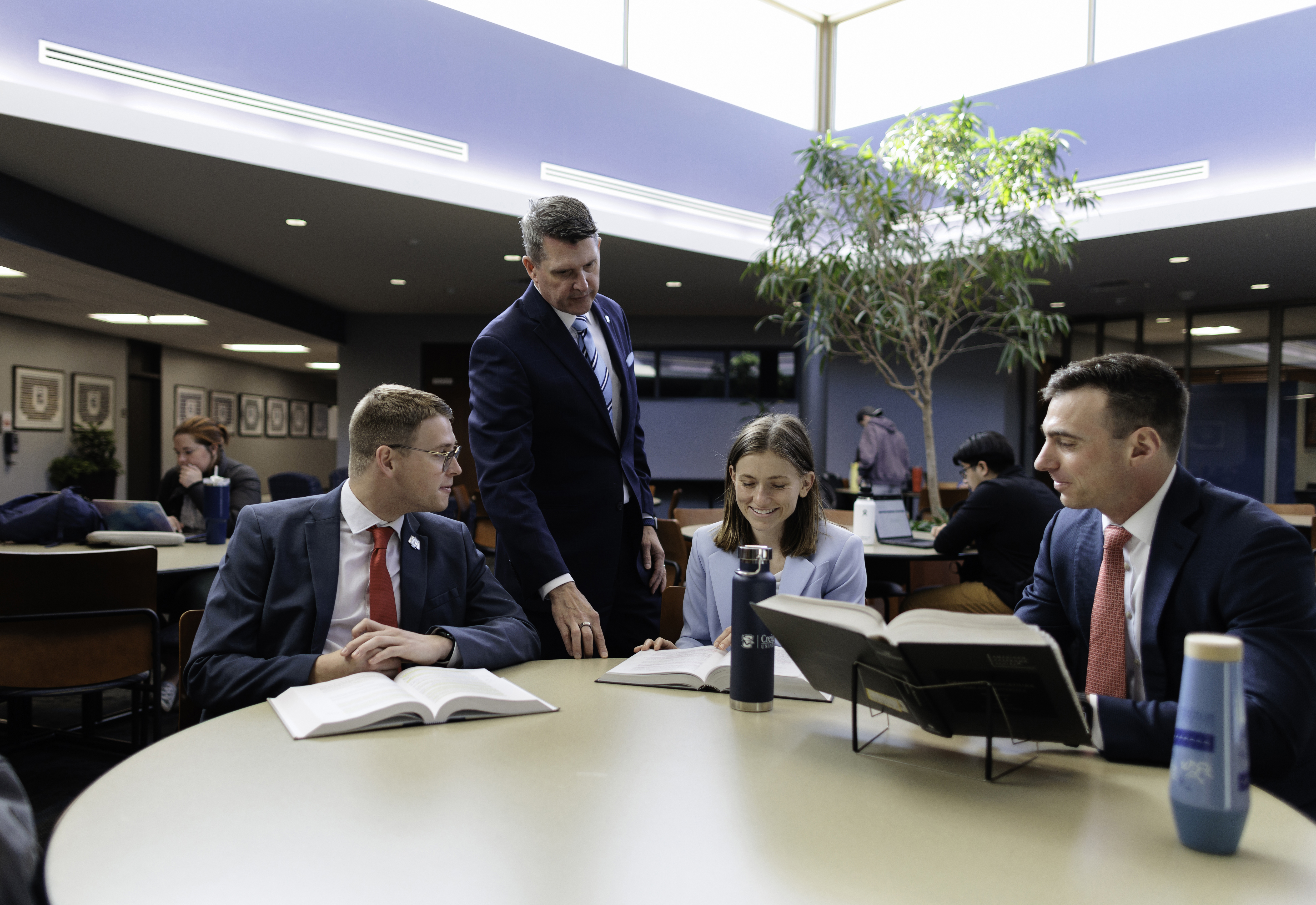 The most rewarding part of his job, according to Dean Joshua Fershée, speaking with Creighton University law students, is seeing students learn how to fulfill their dreams, seeing the progression of intellectual growth, and the result of seeing graduates go out and help people, he said. <br />(Courtesy of Creighton University)