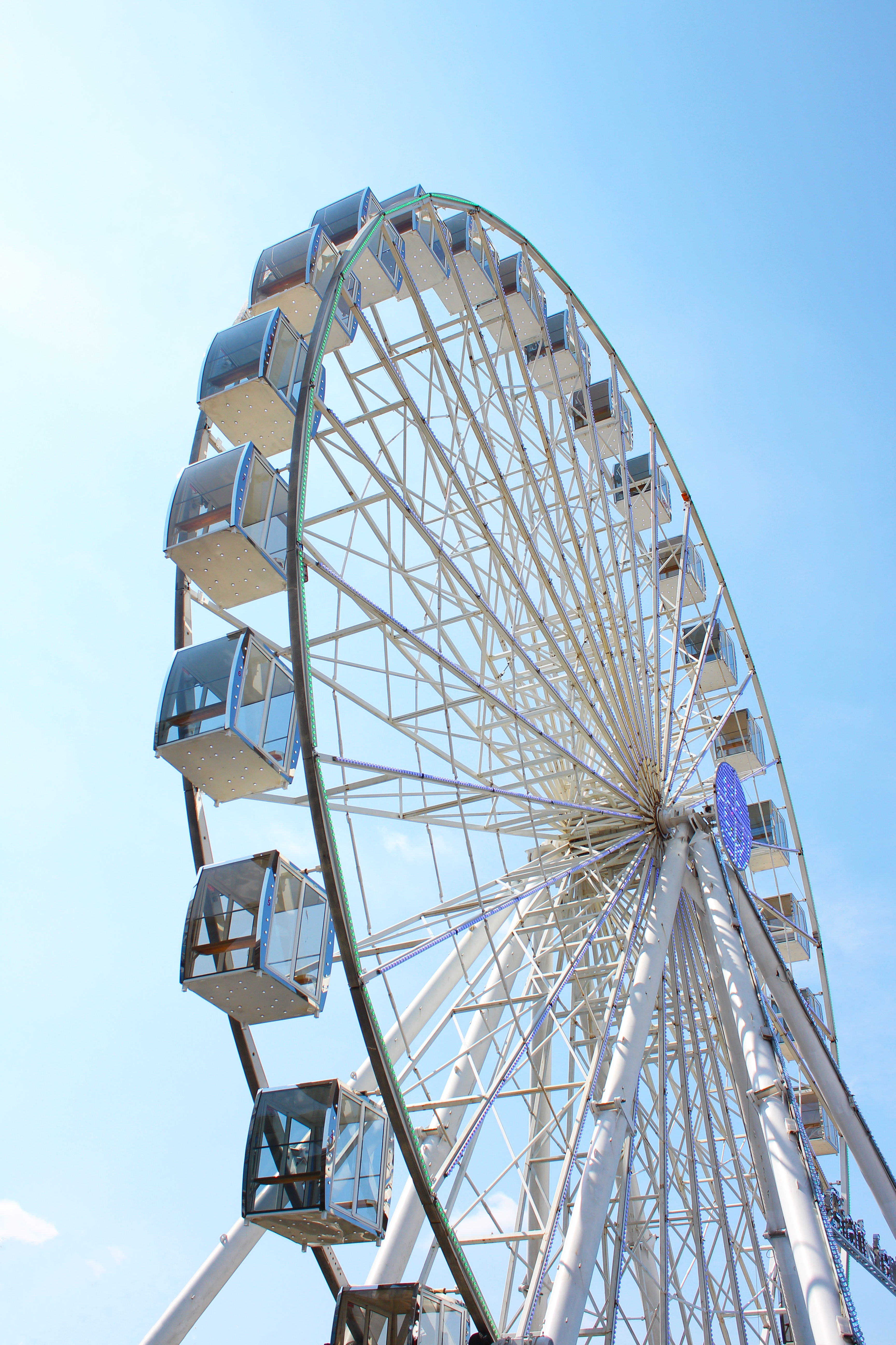 Ferris wheel against the blue sky.<br />(Shutterstock)