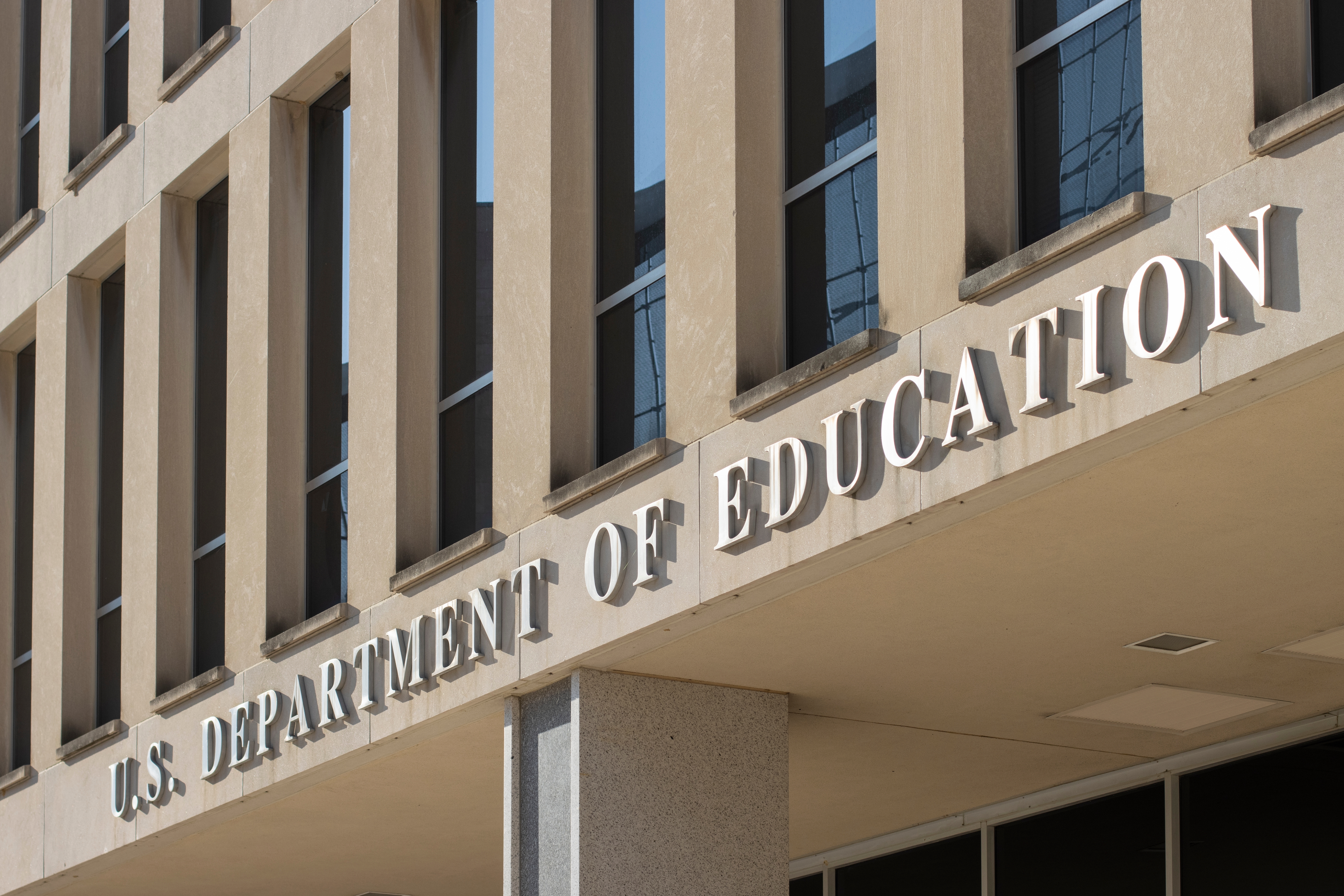 Exterior view of the Lyndon Baines Johnson Department of Education Building in Washington D.C.<br />(Shutterstock)