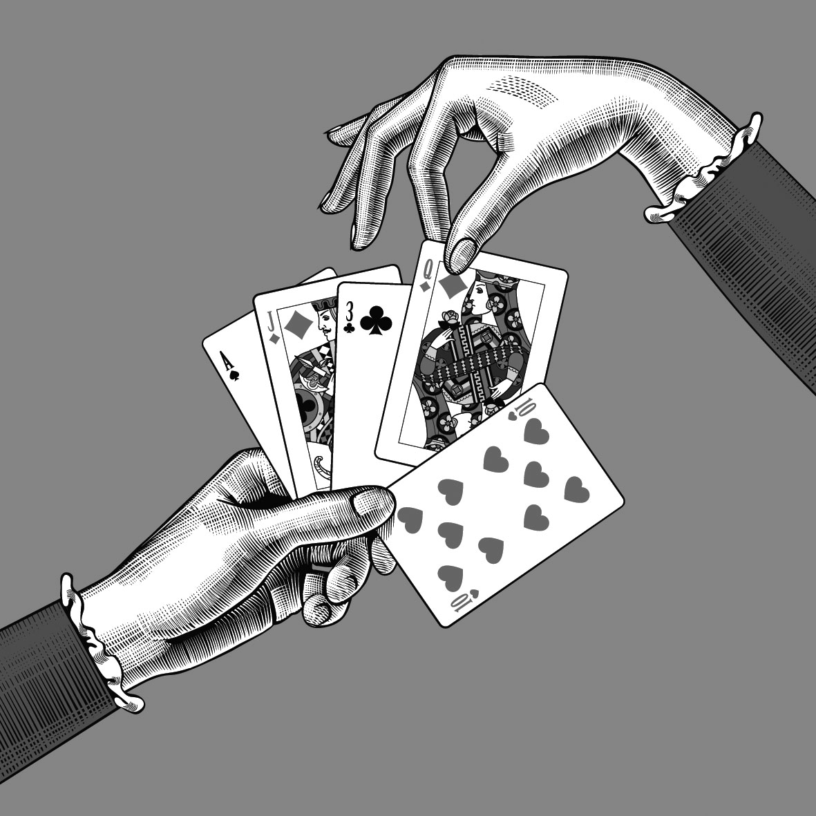 Woman choosing a card.<br />(Shutterstock)