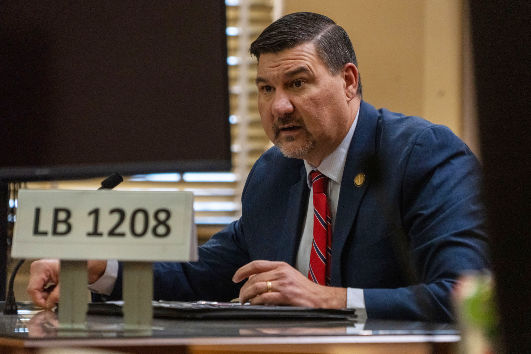 Nebraska State Court Administrator Corey Steel on Feb. 23, 2024.<br />(Zach Wendling / Nebraska Examiner)