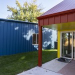 Two small houses, developed by Partners for Livable Omaha and University of Nebraska-Lincoln architecture students, have been built in Omaha’s Benson neighborhood. It’s not uncommon for passersby to stop and take photos of the striking homes.
(Lily Smith / Flatwater Free Press)