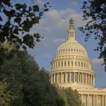 The late-day sun shines on the U.S. Capitol building on Wednesday, Sept. 20, 2023, in Washington. (Mark Schiefelbein / AP Photo)