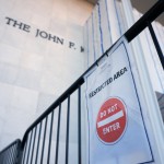 A sign is placed on a gate outside the John F. Kennedy Center for the Performing Arts in Washington, Tuesday, Sept. 15, 2026.
(Jacquelyn Martin / AP Photo)