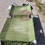 In this photo obtained by The Associated Press, blood stains a stretcher at Port Shuaiba in Kuwait on March 1, 2026, after an Iranian drone strike killed multiple U.S. soldiers and injured dozens more.
(AP Photo)