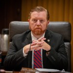 State Sen. John Cavanaugh of Omaha is a candidate for U.S. House in Nebraska’s Omaha-based 2nd Congressional District, Sept. 12, 2025.
(Zach Wendling / Nebraska Examiner)