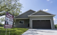A home built through the Pawnee City Community Foundation sits for sale. The house is part of a program in which buyers can qualify for up to $60,000 in down payment assistance. 
(Lily Smith / Flatwater Free Press)