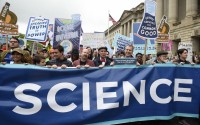 The March for Science is one example of scientists advocating for political change. (Sait Serkan Gurbuz / AP Photo)