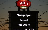 This is the sign outside a Sheetz Mini Mart in Ebensburg, Pa., Thursday, Oct. 24, 2019. 
(Gene J. Puskar / AP Photo)