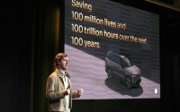 Austin Russell, Founder and CEO of Luminar Technologies, unveils Luminar Halo, the company's next-generation LiDAR technology platform on Tuesday, April 23, 2024 in Sunnyvale, Calif. 
(Tony Avelar / AP Images for Luminar)