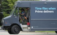 An Amazon truck makes deliveries in Wheeling, Ill., Thursday, May 16, 2024. 
(Nam Y. Huh / AP Photo)