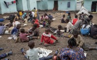 Children play chess at 'The Soga Chess Club' of the internally displaced persons camp in Kanyaruchinya, Democratic Republic of Congo, Monday, July 29, 2024. 
(Moses Sawasawa / AP Photo)