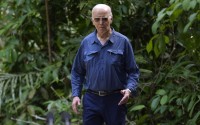 President Joe Biden walks to speak following a tour of the Museu da Amazonia, Sunday, Nov. 17, 2024, in Manaus, Brazil. 
(Manuel Balce Ceneta / AP Photo)