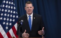 Ronald Rowe, acting director of the U.S. Secret Service, speaks to reporters at the agency's headquarters in Washington, Sept. 20, 2024.
 (Ben Curtis/ AP Photo)