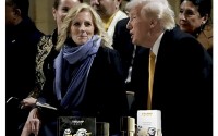 This screenshot from Donald Trump’s Truth Social account shows an image of President-elect Donald Trump and first lady Jill Biden attending the ceremony in Notre Dame Cathedral as Dec.7, 2024 in Paris. 
(Truth Social via AP)