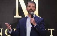 Donald Trump Jr. participates in the announcement of Trump Mobile, in New York's Trump Tower, Monday, June 16, 2025. 
(Richard Drew / AP Photo)