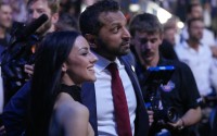 FBI director Kash Patel watches with Alexis Wilkins at UFC Freedom 250 on the South Lawn of the White House, Monday, June 15, 2026, in Washington.
 (Alex Brandon / AP Photo)