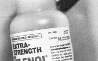 In this Sept. 30, 1982 photo, a bottle of Extra-Strength Tylenol from the same lot, number MC 2880, found to have caused cyanide poisoning to people in the Chicago area is displayed in Chicago. A little over 40 years ago, Johnson & Johnson recalled more than 20 million bottles of Tylenol capsules after someone laced the painkillers with cyanide and put them in store shelves in the Chicago area. Seven people were killed. 
(AP Photo)