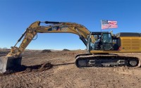 U.S. Rep. Adrian Smith, R-Neb., operates a 117-ton excavator that will carve out the entrance, or portal to NioCorp’s long-discussed underground mine in southeast Nebraska. It’s the official start of site work at the Colorado-based company’s Elk Creek mine project. 
(Courtesy of NioCorp)