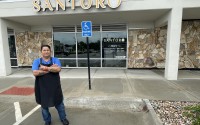 Jesus Rivera, the owner and chef at Santoro, the buzzy new restaurant at 8601 West Dodge Road in Omaha. Rivera is well known in Omaha for long operating Rivera’s, the Mexican spot that bore his name. 
(Bob Glissmann / Flatwater Free Press)

