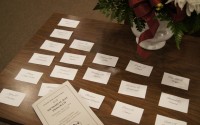 A table of roses and the names of departed lawyers printed on white tags were placed in the center of the room.  Family members were invited to take a red rose at the end of the ceremony.
(Don Rashid / The Daily Record)