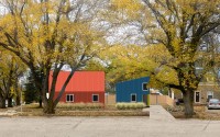 A rendering of Corby and Benson houses at 58th and Corby Streets in the Benson area of Omaha. The infill housing and small accessory dwelling concept, which was designed and led by Nebraska graduate-level students, addresses the growing need for workforce and aging-ready housing. 
(Courtesy of UNL Fabrication And Construction Team, FACT)

