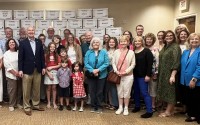 Supporters of the Protect Women and Children abortion-related petition effort celebrate turn-in of more than 200,000 signatures seeking access to the November 2024 ballot, July 3, 2024. 
(Courtesy of Protect Women and Children campaign)
