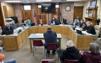 Mike Sousek, general manager of the Lower Platte South Natural Resources District, addresses the Cass County Board prior to its vote Tuesday, March 25, 2025, to rescind approval of a recreational trail route across the county. 
(Paul Hammel / Nebraska Examiner)