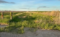 The view of the Cowboy Trail outside of Gordon, looking east at the trail yet to be created toward Merriman. Once the Chadron-to-Rushville chunk of the trail is finished, proponents plan to focus on a stretch between Valentine and Merriman, then Merriman to Gordon. 
(Heidi Beguin / Flatwater Free Press)
