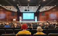 Elderly and caregivers begin to fill up the seats at the Alzheimers Conference on September 17, 2025.
(Austin Petak / The Daily Record)