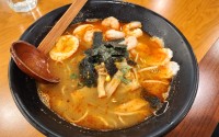 Spicy shrimp ramen from Oyoto Sushi and Ramen. For spice and shrimp lovers: this dish was a blast. Plus the wooden ladle was a fun touch.
(Austin Petak / The Daily Record)