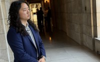 ACLU Nebraska attorney Jane Seu speaks after Nebraska Supreme Court oral arguments in Lincoln. 
(Aaron Sanderford / Nebraska Examiner)