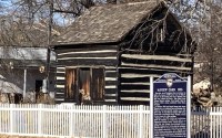 Historians differ about whether the Allen Mayhew Cabin, built in 1852, was a stop on the Underground Railroad. But the cabin, built from cottonwood, is one of the oldest structures in Nebraska, predating statehood. 
(Paul Hammel / Nebraska Examiner)