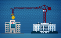 The federal government is clawing back nearly $100 million already disbursed to Nebraska public health programs. Vaccination programs, opioid treatment and infectious disease prevention will face impacts around the state. 
(Illustration by Hanscom Park Studio via Flatwater Free Press)