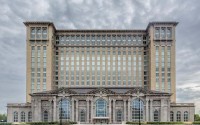 Boosters hope the renovated Michigan Central Station, once a symbol of Detroit’s decline, will now signal its rebirth. 
(Amy Sacka / The Conversation)