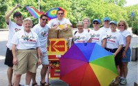 Kodak employees attend Toronto’s Pride parade in 2005. 
(Remembering the Lambda Network at Kodak CC BY-SA)