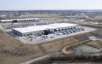 Construction at a Google data center near Blair High Road and State Street in northwest Omaha on March 10. 
(Naomi Delkamiller / Flatwater Free Press)