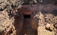 A tunnel discovered under the ground near 27th and Leavenworth Street where an apartment building is to rise. Developers said building data had no record.
(Courtesy of Hausmann Construction)