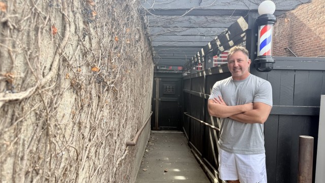 Mike DiGiacomo and two siblings own “The Barber Shop Blackstone” and rebranded the speakeasy cocktail lounge to pay homage to their dad Don’s profession of nearly a half-century. But the state agency that regulates actual barbers, barber shops and schools cried foul. The case hit court Tuesday, with the DiGiacomos filing suit.
(Cindy Gonzalez / Nebraska Examiner)