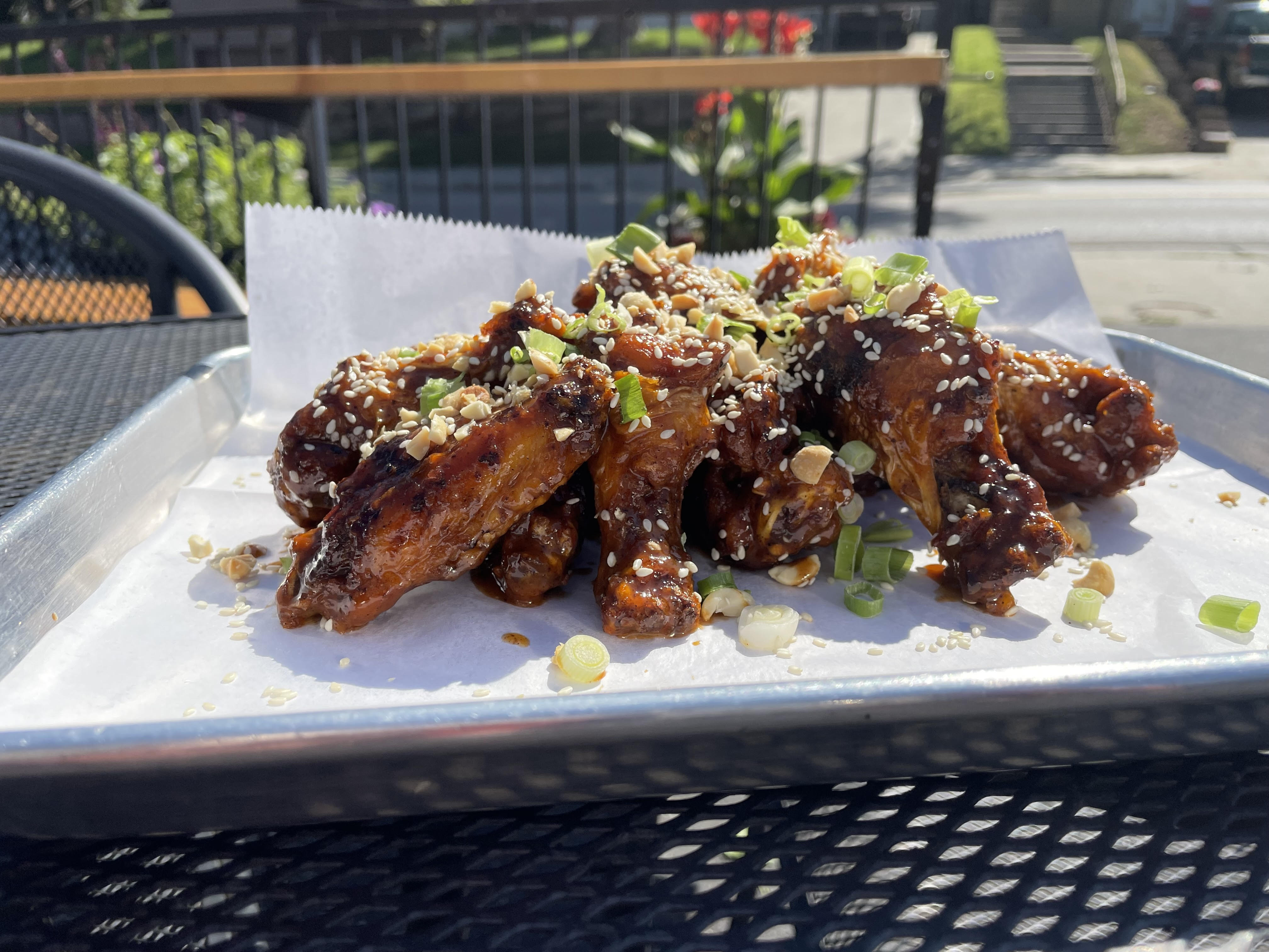 Thai peanut chicken wings from Tracks Lounge in Omaha just south of Elmwood Park.<br />(Courtesy of Tracks Lounge)