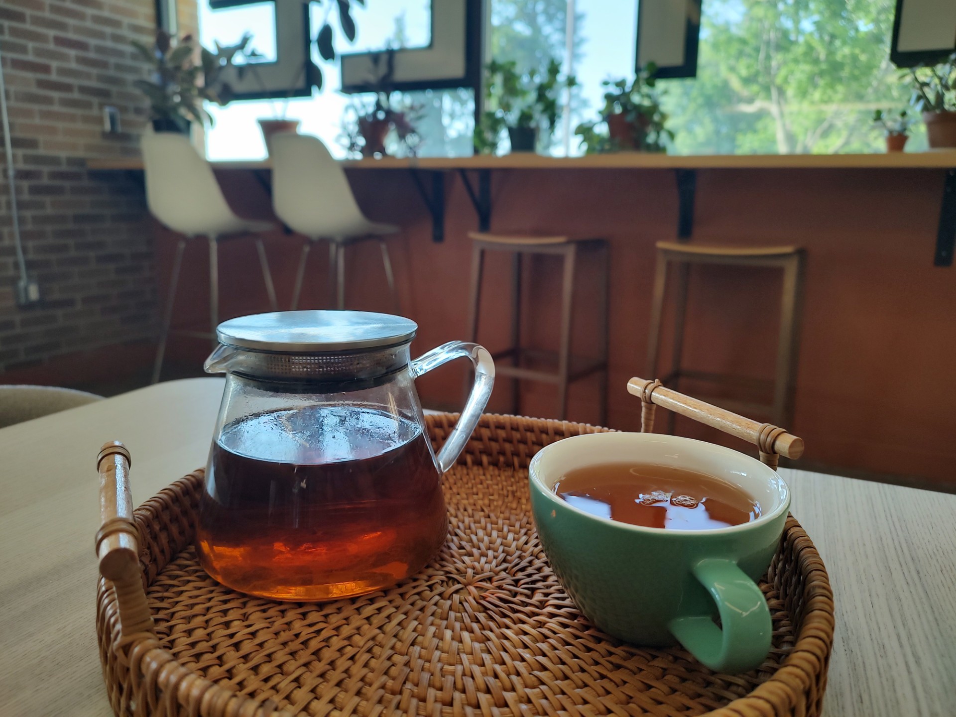 A particularly good pot of Onyx black tea at Myrtle &amp; Cypress in the Omaha Music Conservatory. <br />(Austin Petak / The Daily Record)