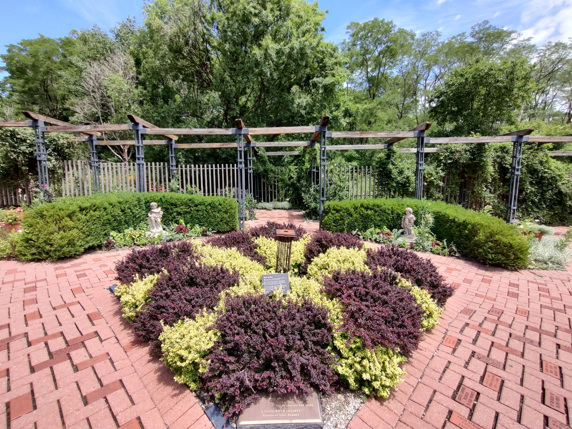 The wonderful Herb Garden, tiled and trimmed for easy strolling and fantastic aromas.<br />(Austin Petak / The Daily Record)